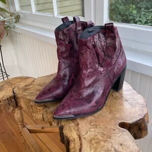 Steve Madden Red Ankle Booties with Western Flair
